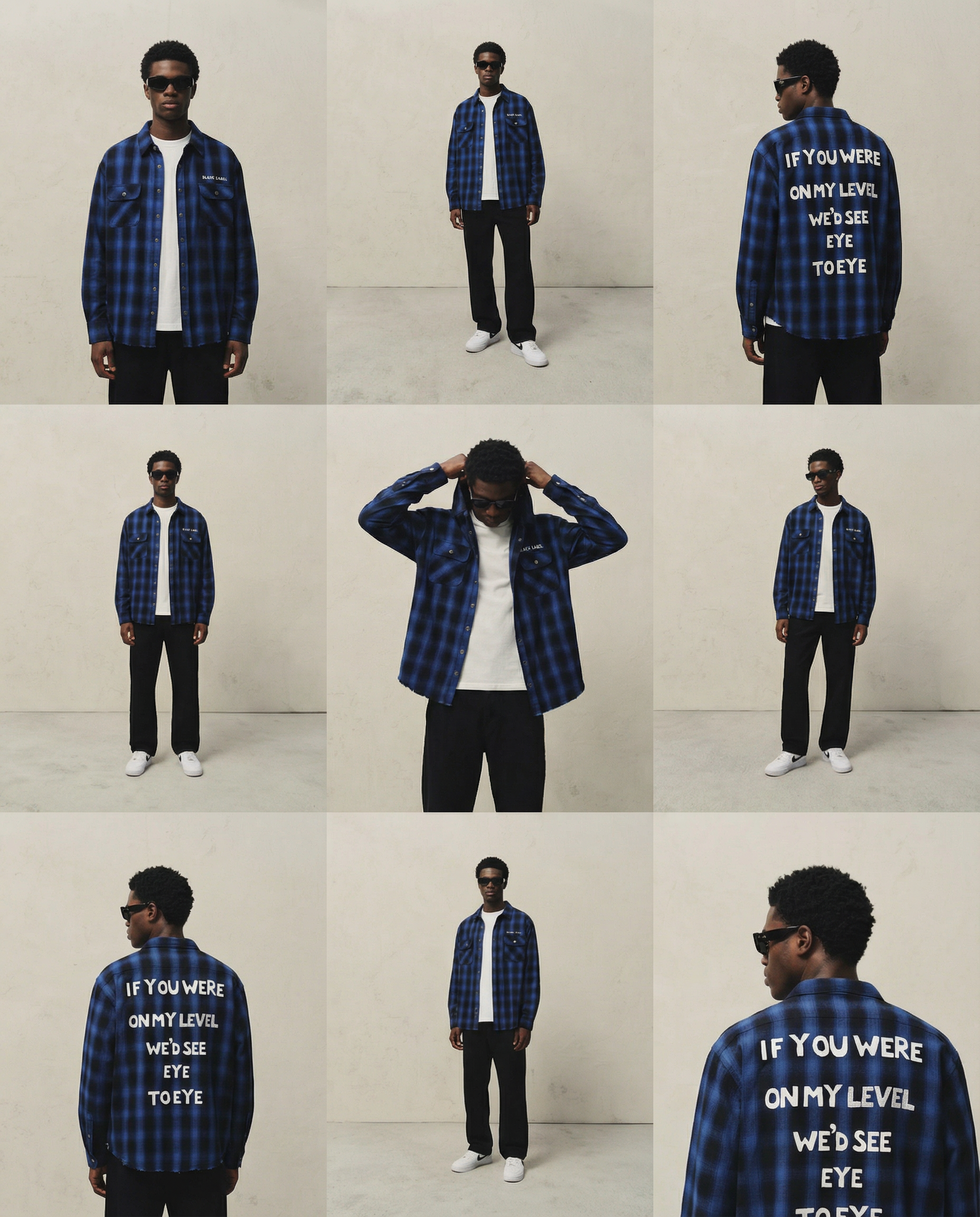 Men Black Label 810 Flannel Shirt