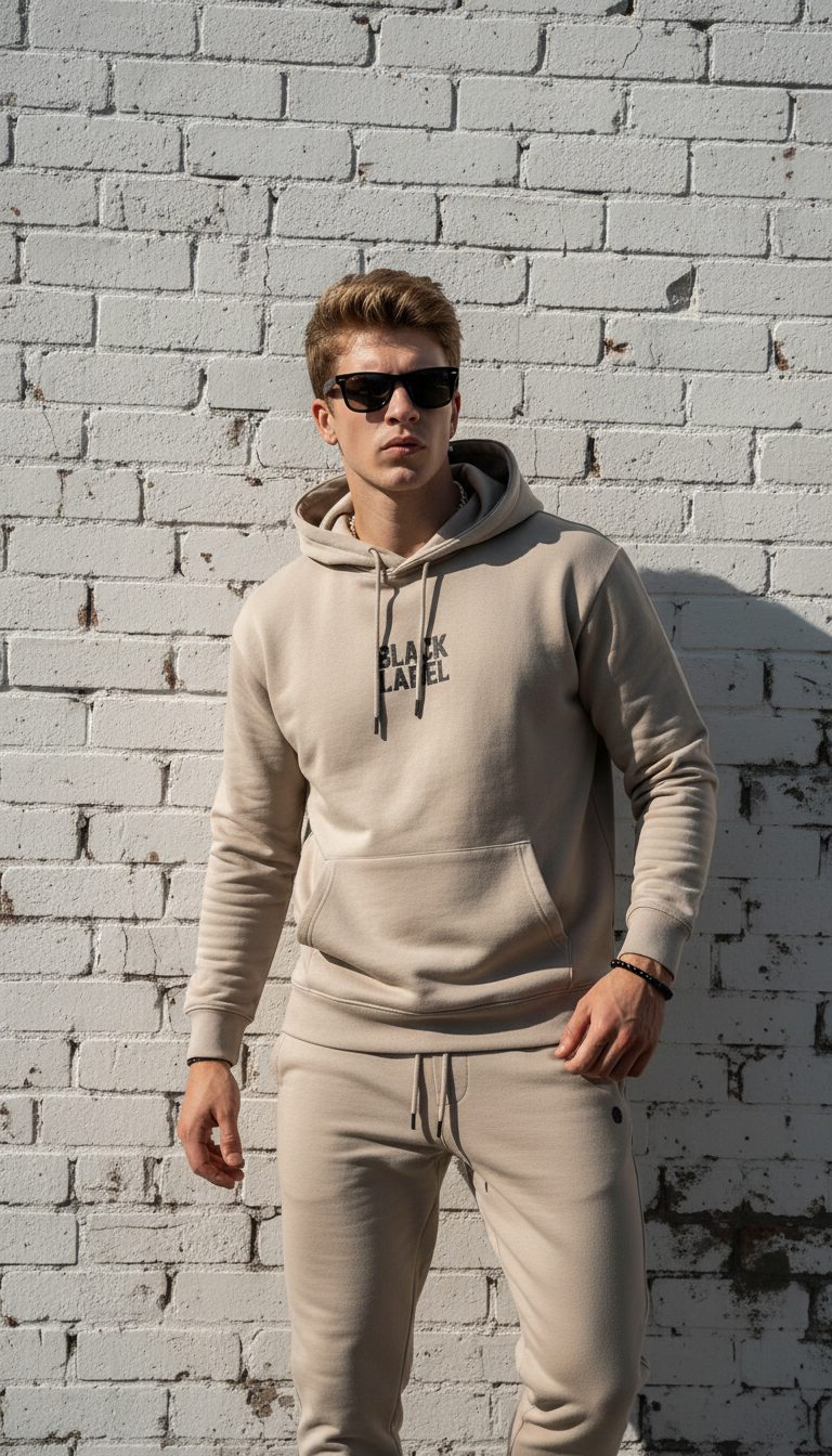 Men Black Label BL2 Black Bling Hoodie