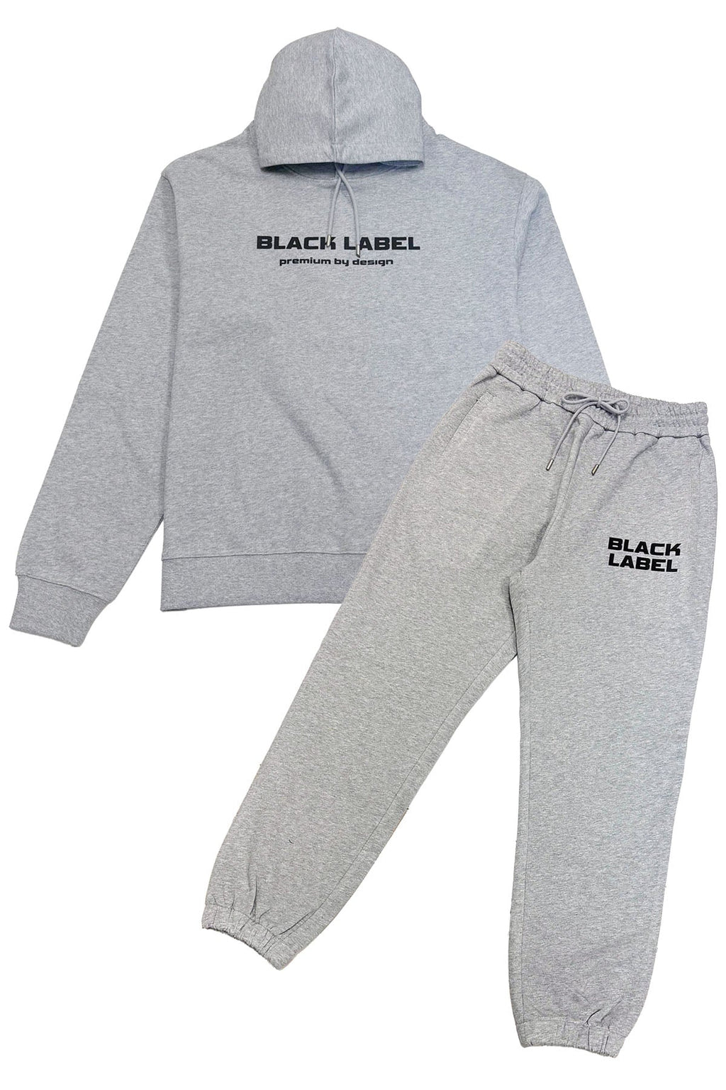 Men Black Label BL6 Black Silicone Hoodie and Jogger Set