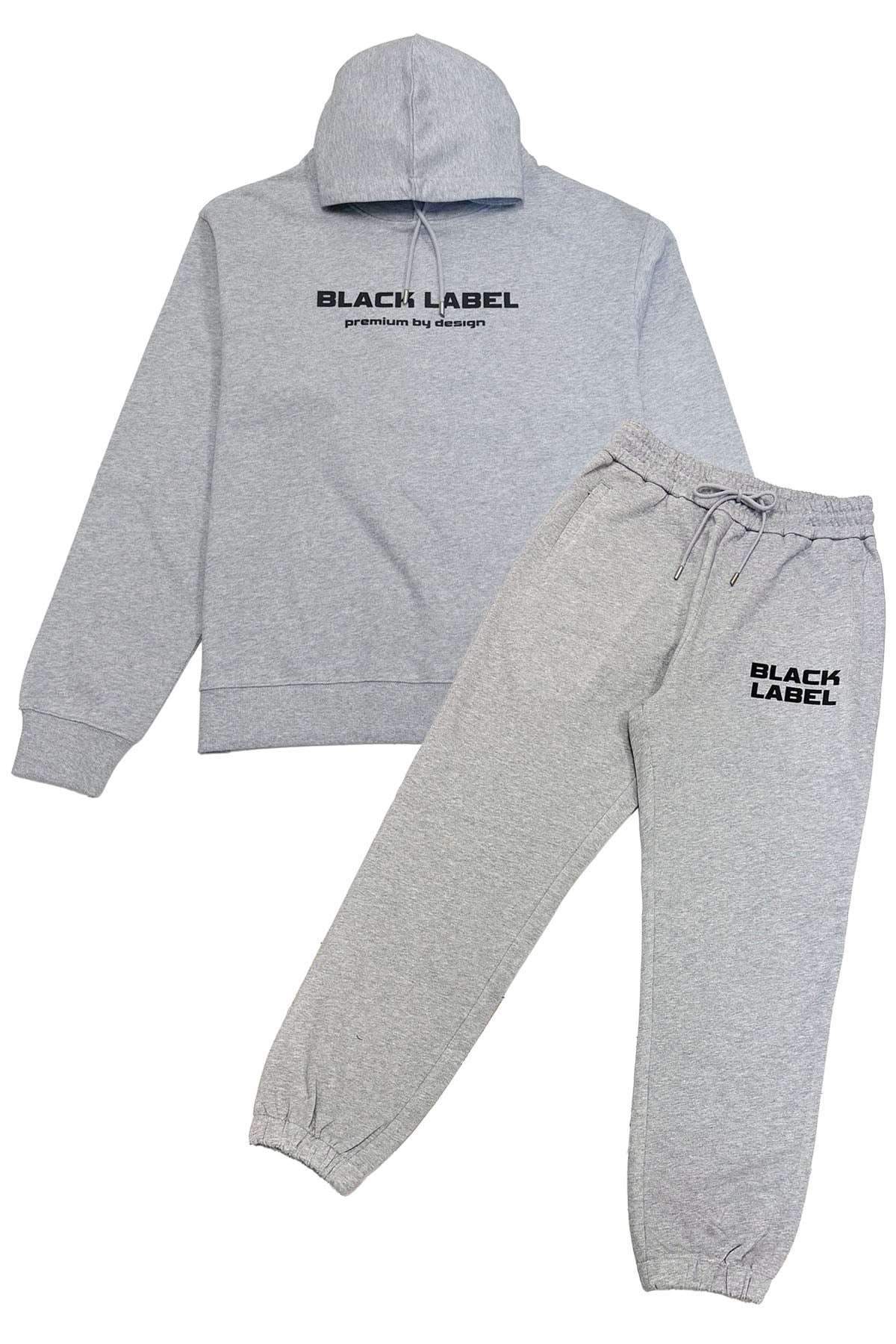 Men Black Label BL6 Black Silicone Hoodie and Jogger Set