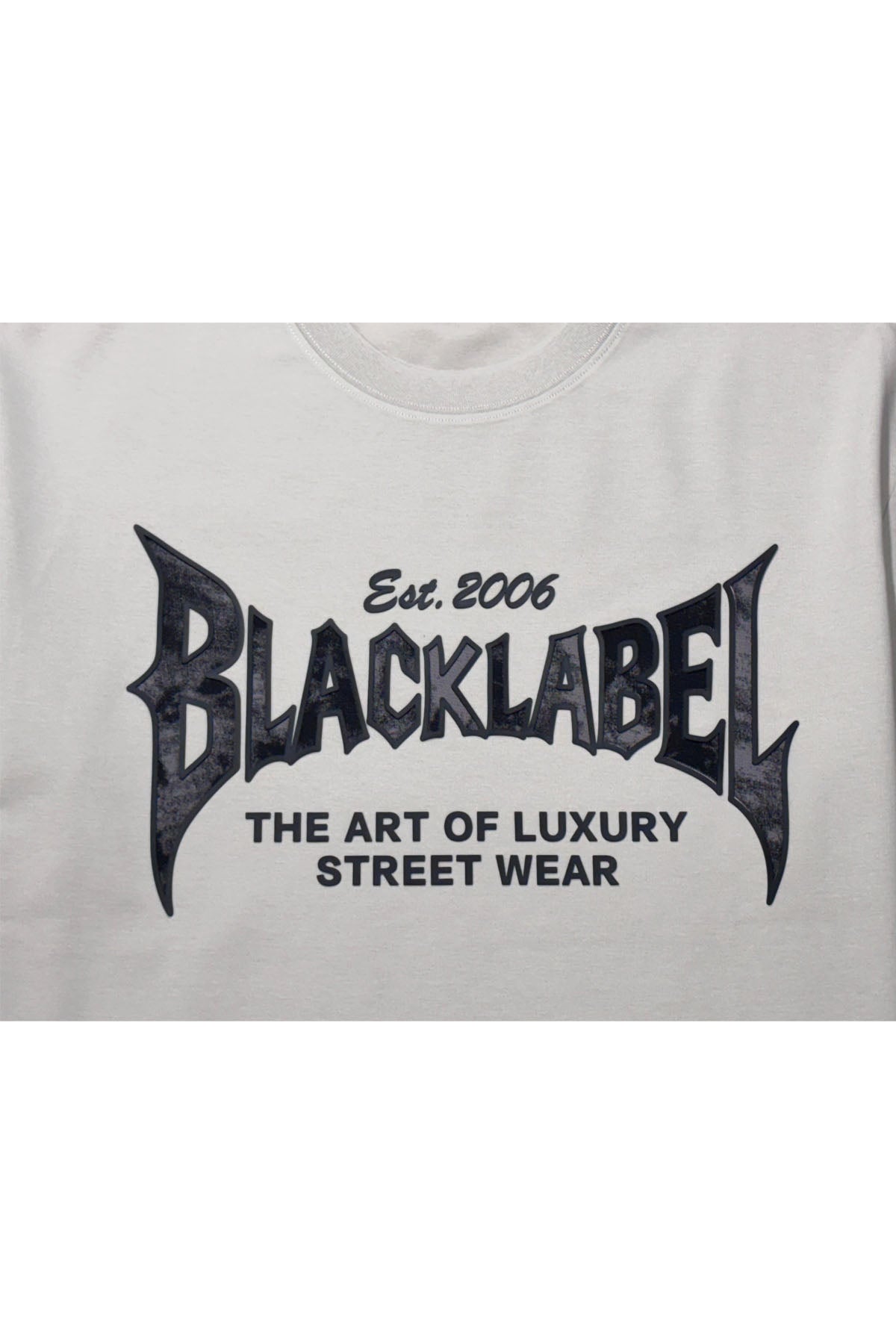 Men Black Label "BL43" Black Silicone T-Shirt