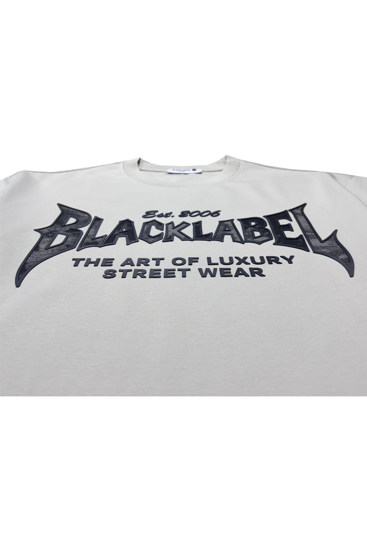Men Black Label "BL43" Black Silicone T-Shirt