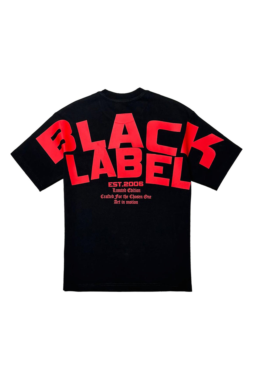 Men Black Label BL6R Red Silicone T-Shirt