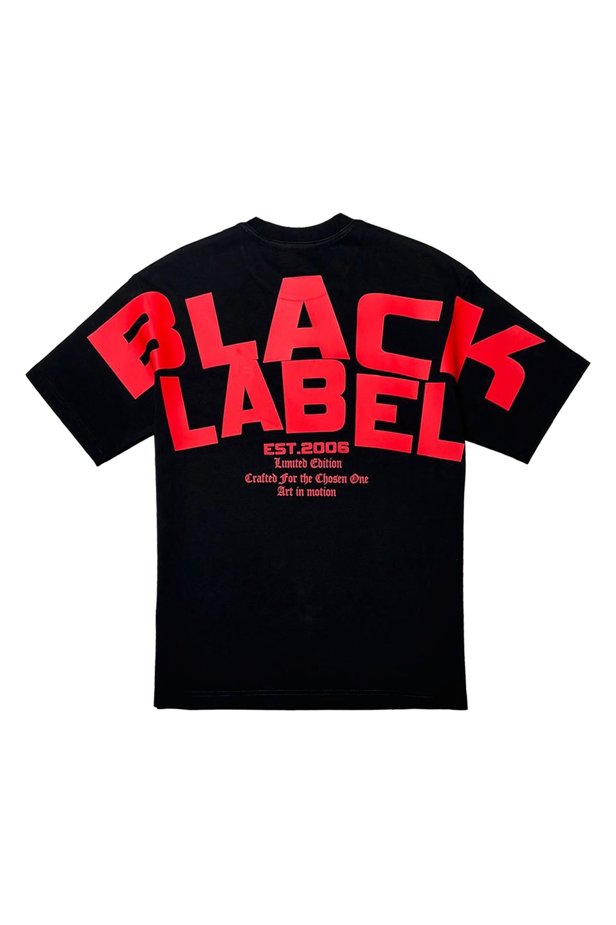 Men Black Label BL6R Red Silicone T-Shirt