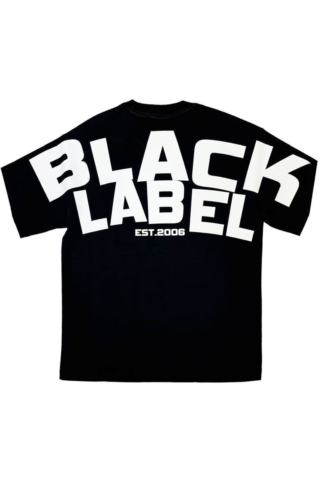 Men Black Label BL6 White Silicone T-Shirt