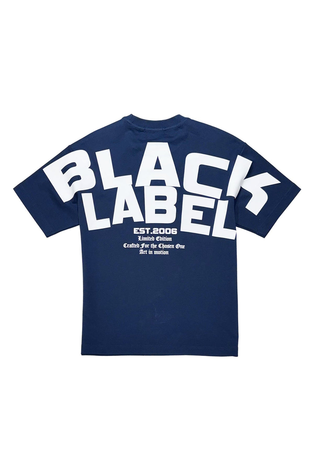 Men Black Label BL6 White Silicone T-Shirt