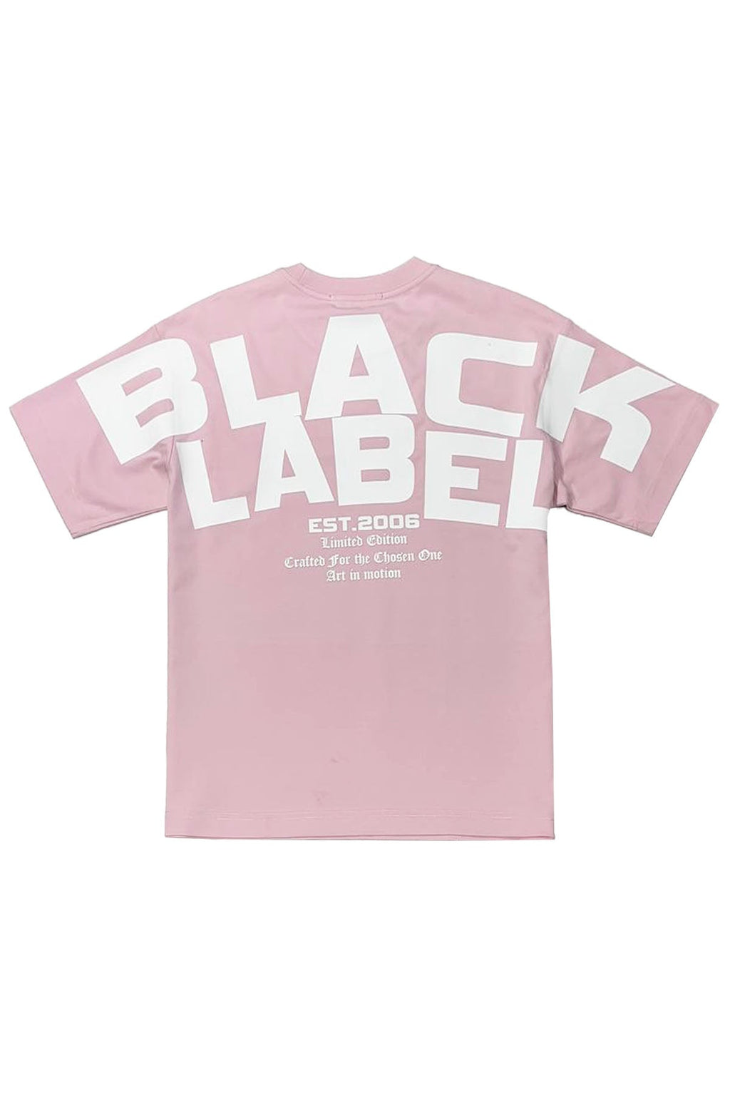 Men Black Label BL6 White Silicone T-Shirt