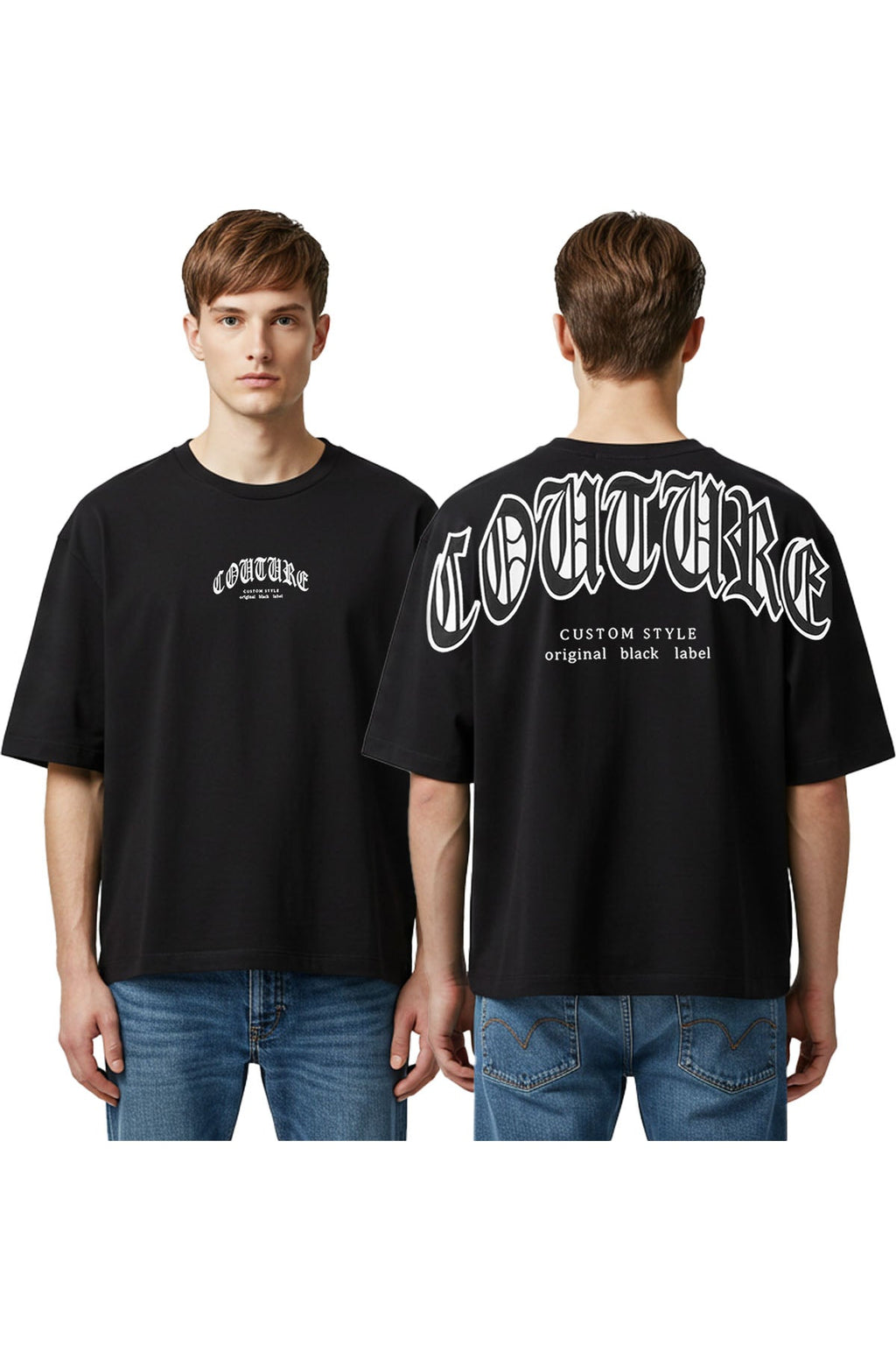 Men Black Label "COUTURE" Oversize T-Shirt