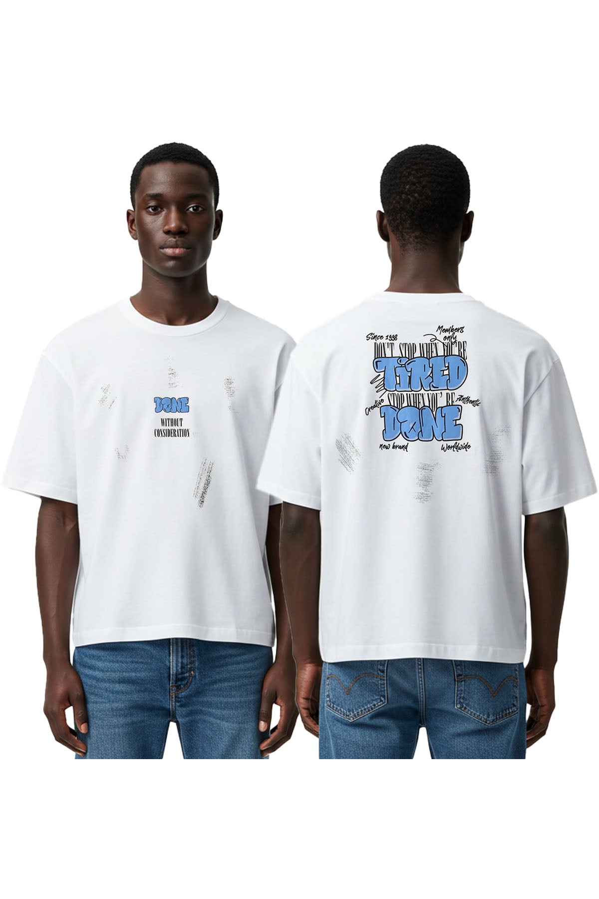 Men Black Label "DON'T STOP" Oversize T-Shirt