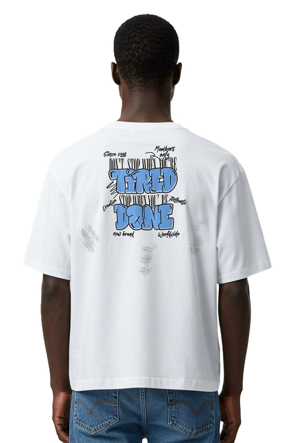 Men Black Label "DON'T STOP" Oversize T-Shirt