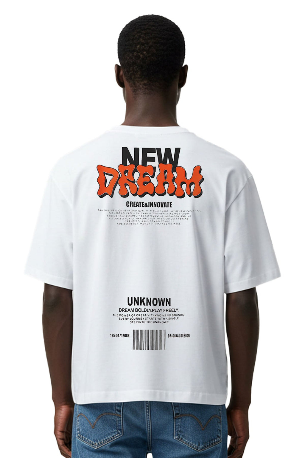 Men Black Label "DREAM" Oversize T-Shirt