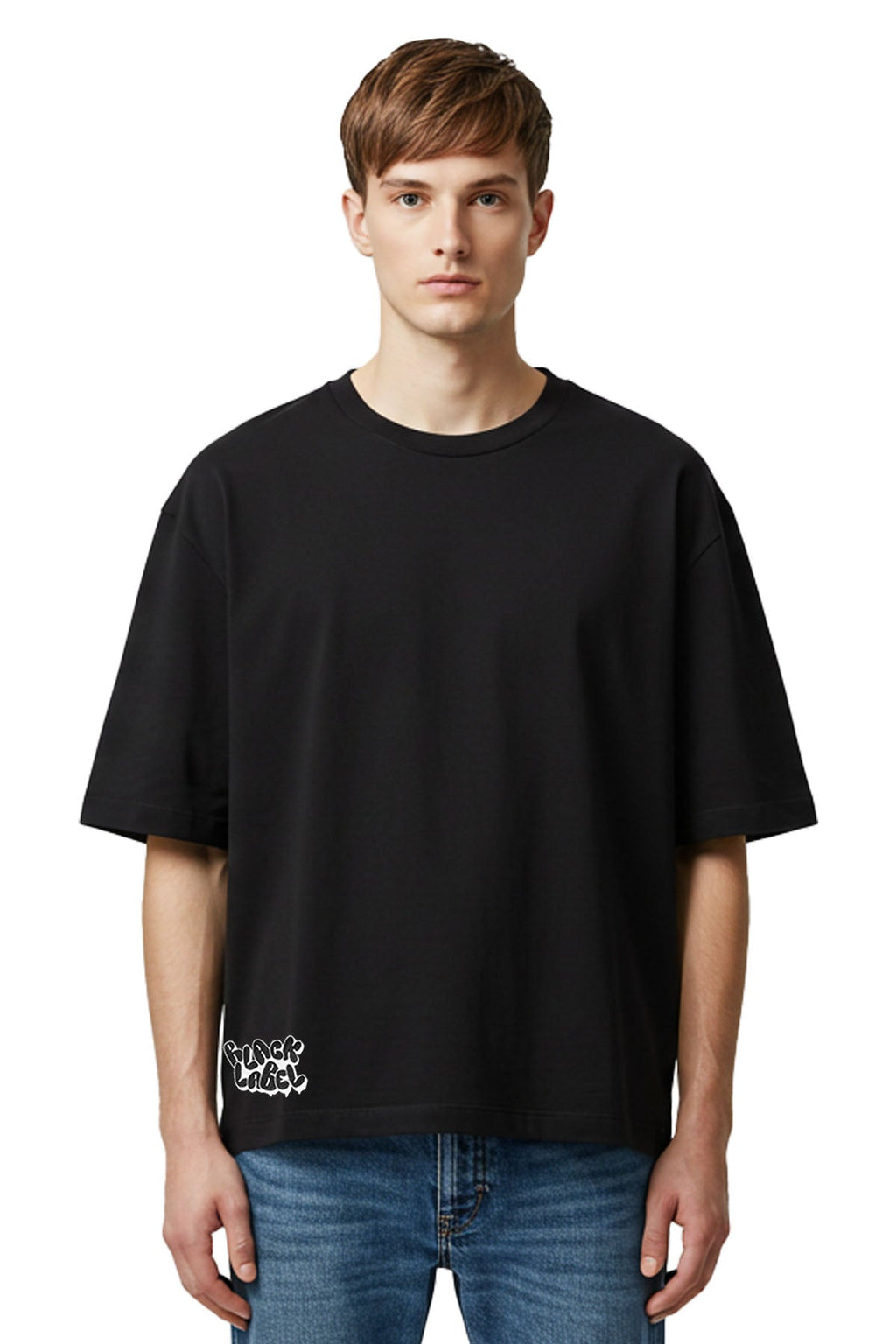 Men Black Label "POSITIVE" Oversize T-Shirt