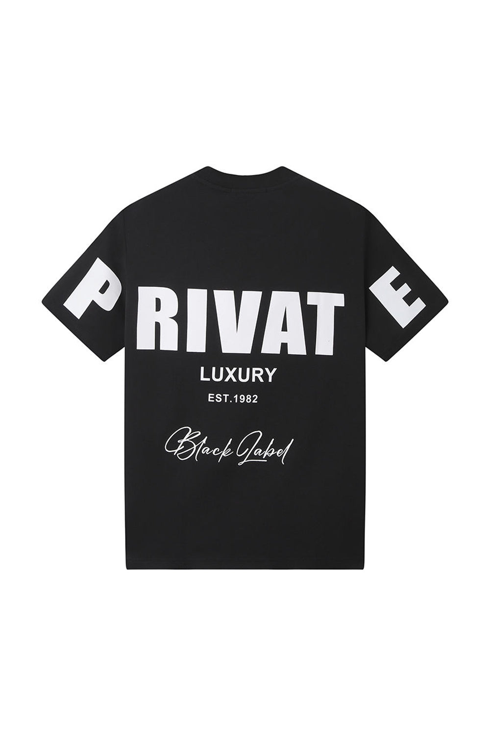 Men Black Label "PRIVATE" Oversize T-Shirt