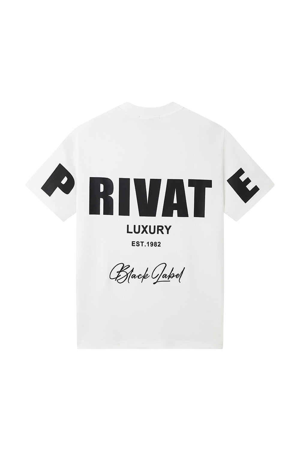 Men Black Label "PRIVATE" Oversize T-Shirt