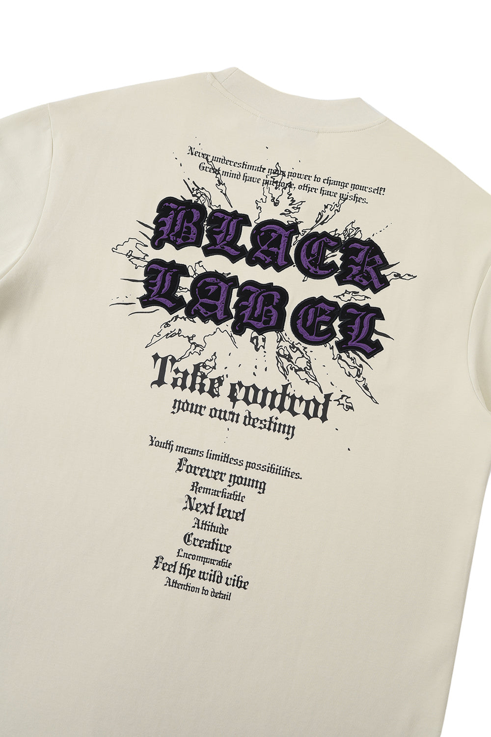 Men Black Label "TAKE CONTROL" Oversize T-Shirt