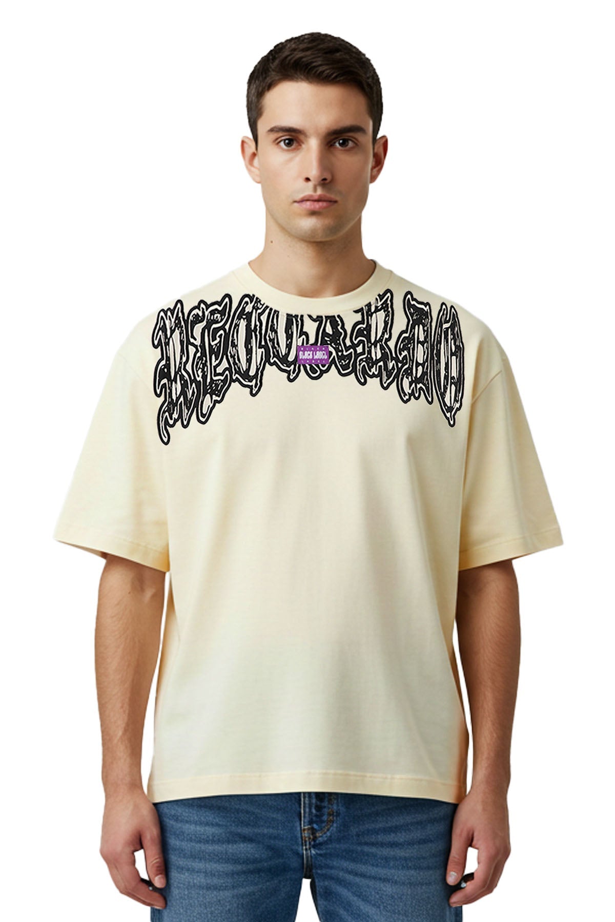 Men Black Label "TAKE CONTROL" Oversize T-Shirt