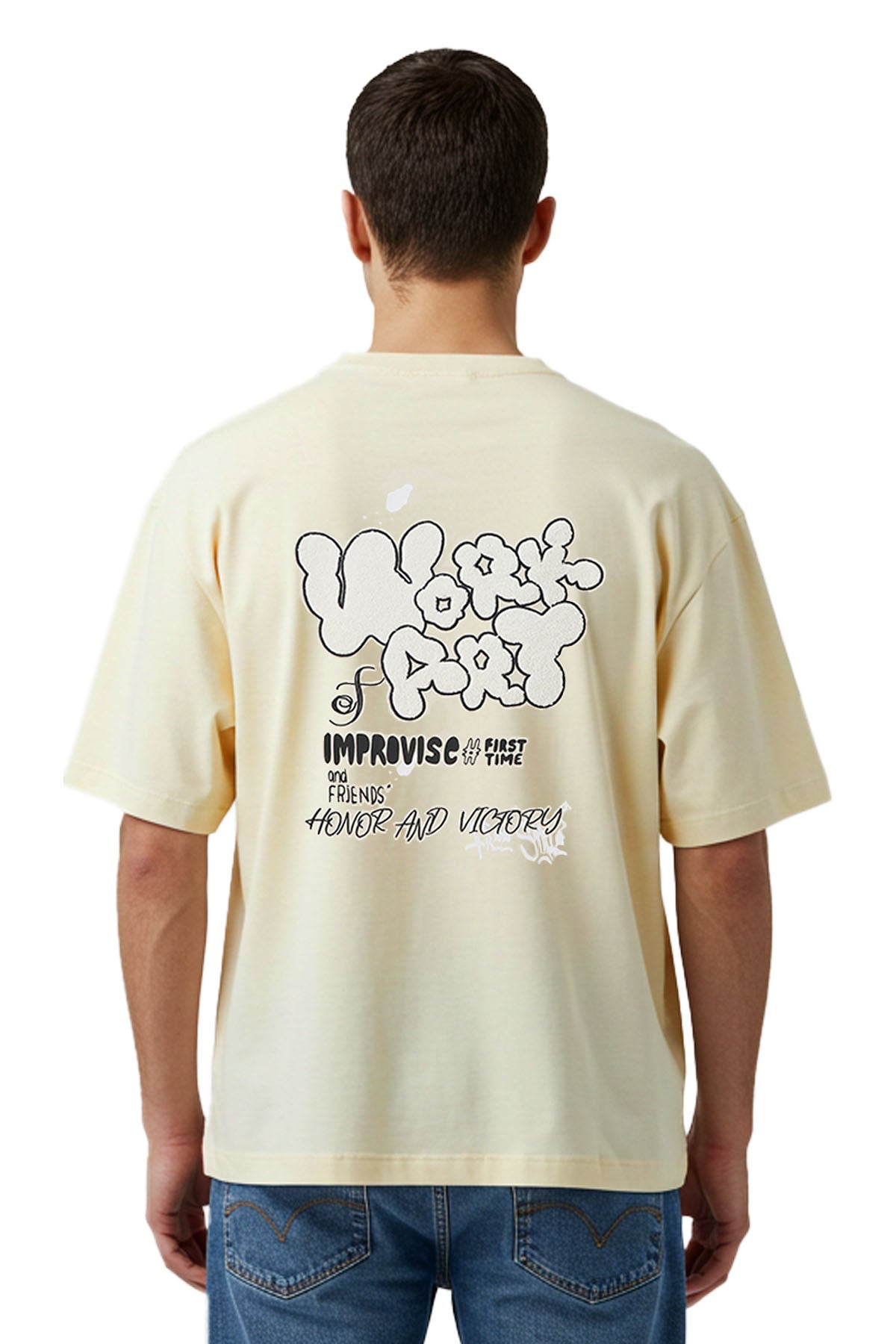 Men Black Label "WORK OF ART" Oversize T-Shirt
