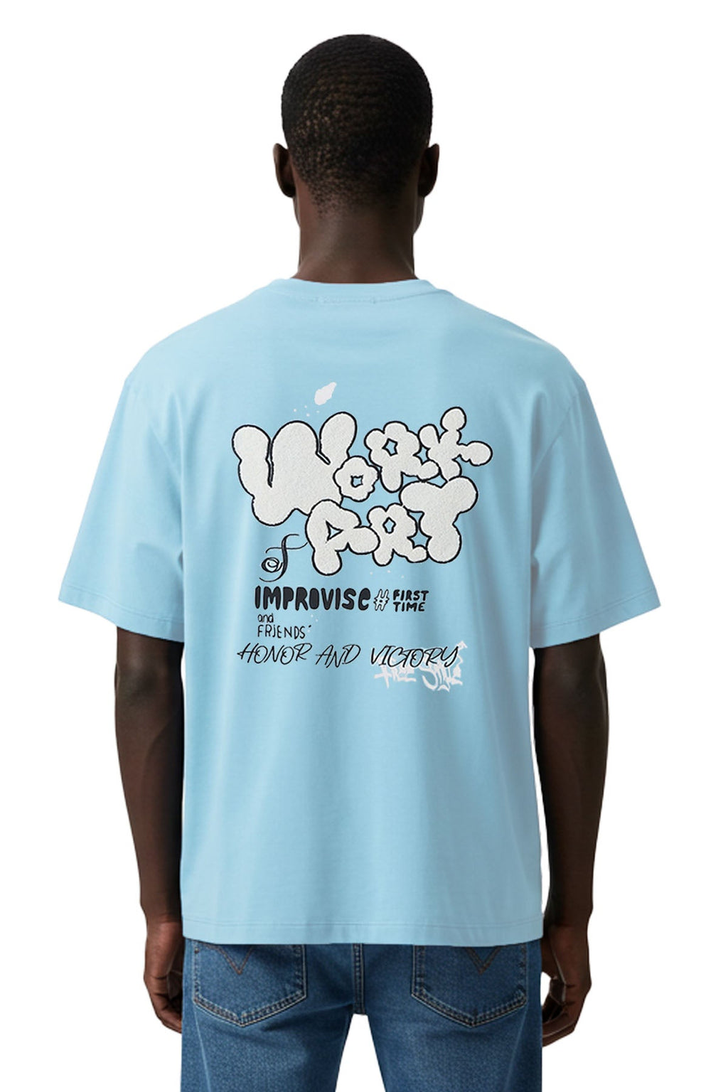 Men Black Label "WORK OF ART" Oversize T-Shirt