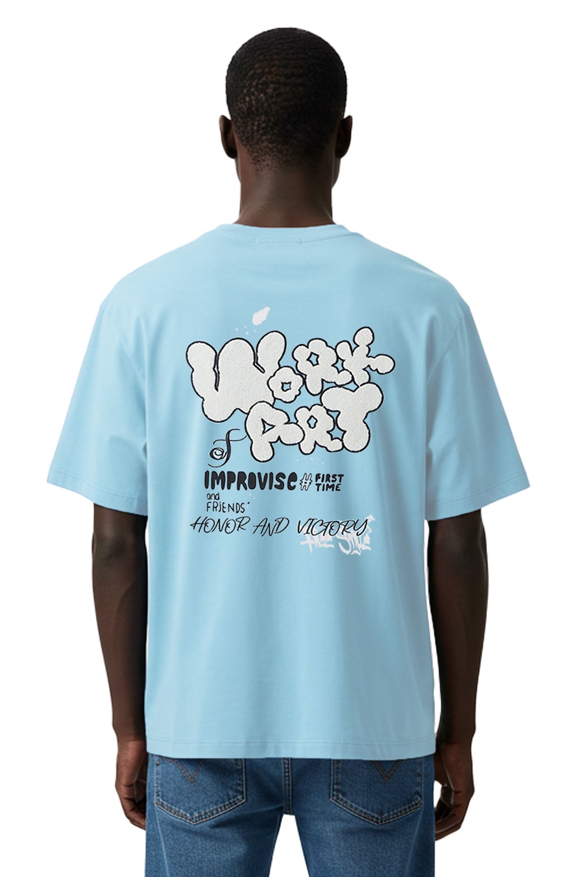 Men Black Label "WORK OF ART" Oversize T-Shirt