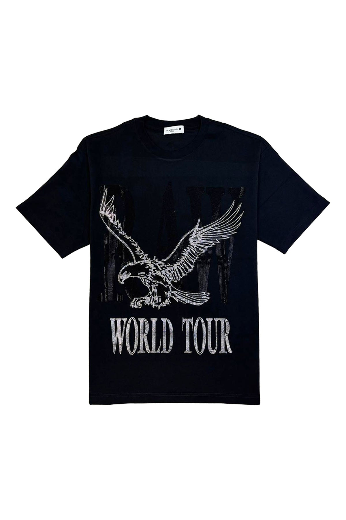 Men Black Label World Tour Black Bling T-Shirt