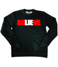Men BELIEVE Chenille Long Sleeves - Black