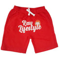 Kids Burning Paradise Puff Print Cotton Shorts