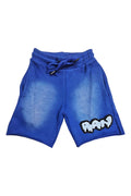 Kids RAW Drip Sky Chenille Cotton Shorts