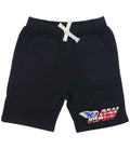Kids RAW Wing USA Chenille Cotton Shorts - Black