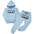 Kids RAW Drip White Chenille Hoodie and Jogger Set