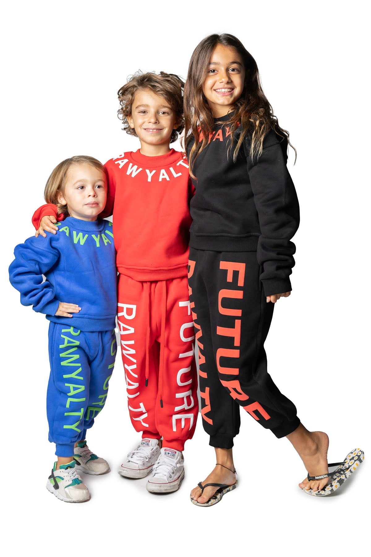 Kids RAWYALTY FUTURE Lime Green Puff Long Sleeve Shirt and Jogger Set