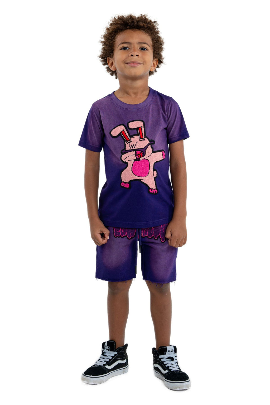 Kids Dub Bunny Chenille T-Shirt and Cotton Shorts Set