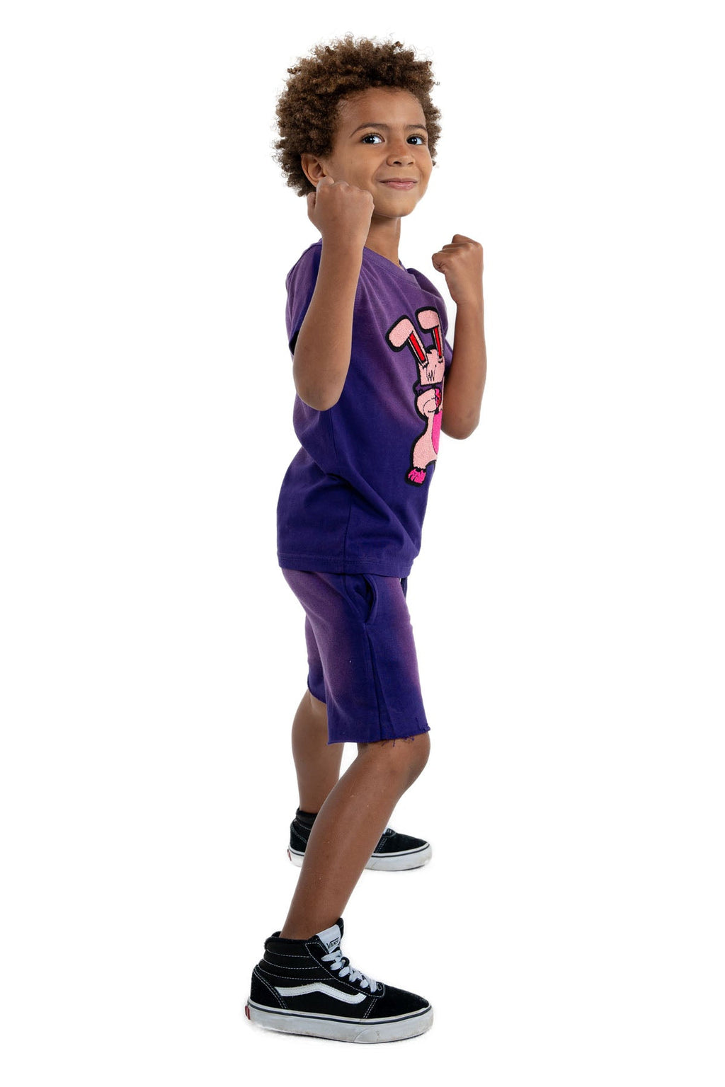 Kids Dub Bunny Chenille T-Shirt and Cotton Shorts Set