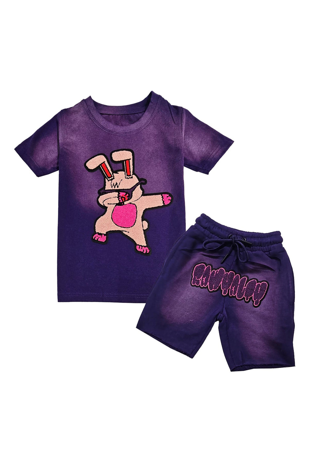 Kids Dub Bunny Chenille T-Shirt and Cotton Shorts Set