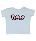 Kids RAW Drip Pink Chenille Crew Neck - Light Blue