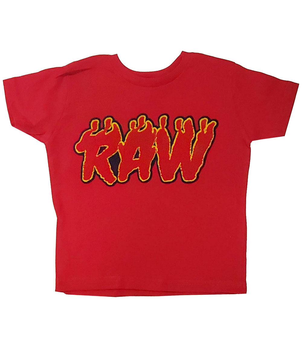 Kids RAW Flame Red Chenille Crew Neck - Red