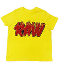 Kids RAW Flame Red Chenille Crew Neck - Yellow