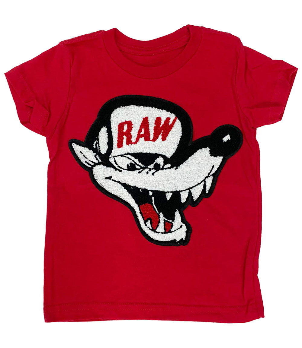 Kids Survive Chenille Crew Neck - Red