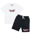 Kids RAW Wing USA Chenille Crew Neck and Cotton Shorts Set