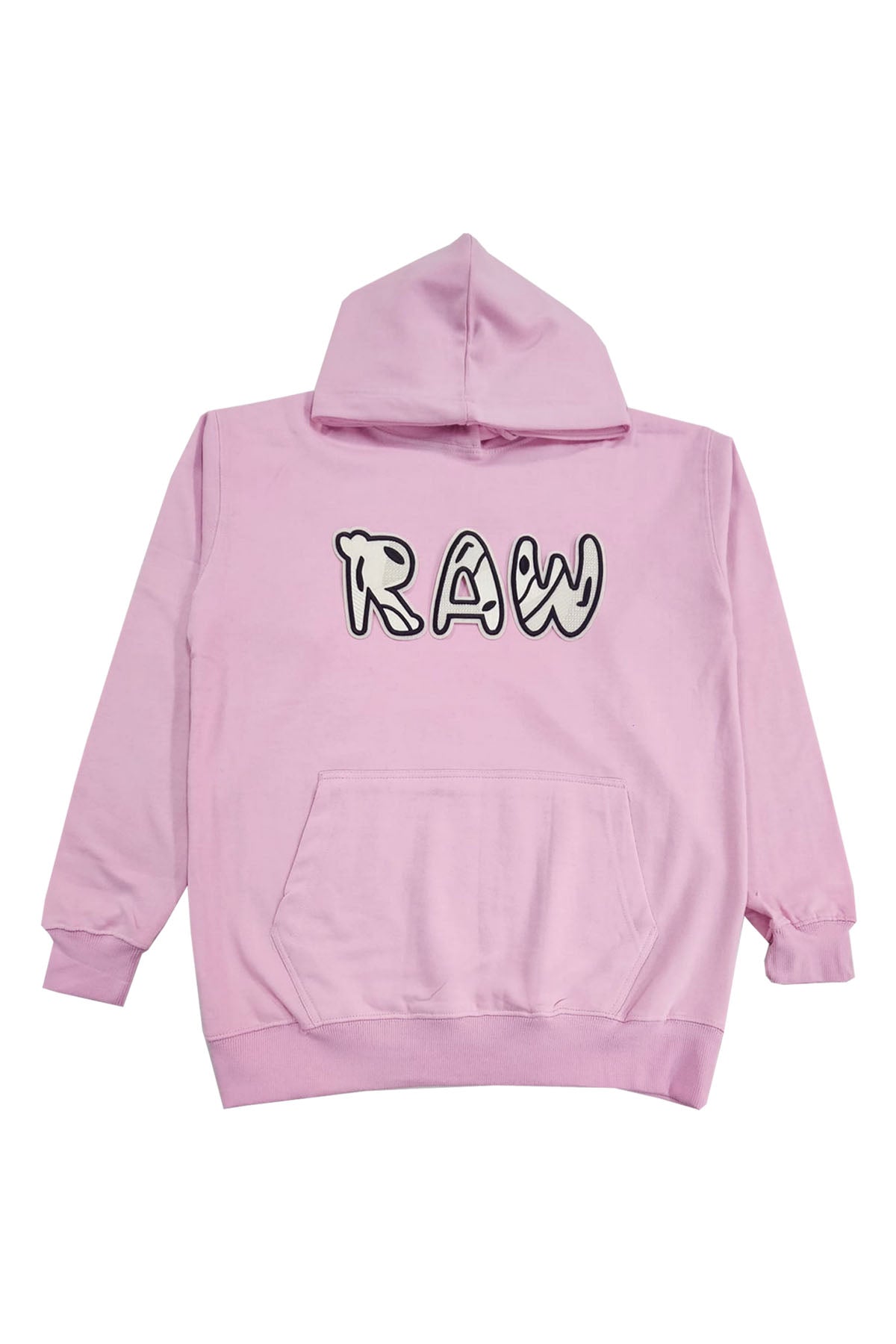 Men 003 RAW Black/White 3D Embroidery Hoodie
