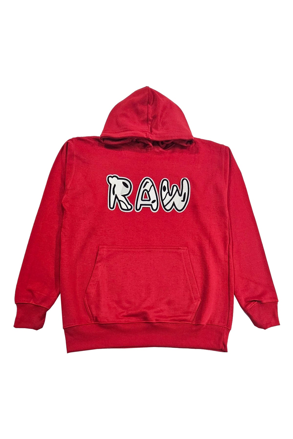 Men 003 RAW Black/White 3D Embroidery Hoodie