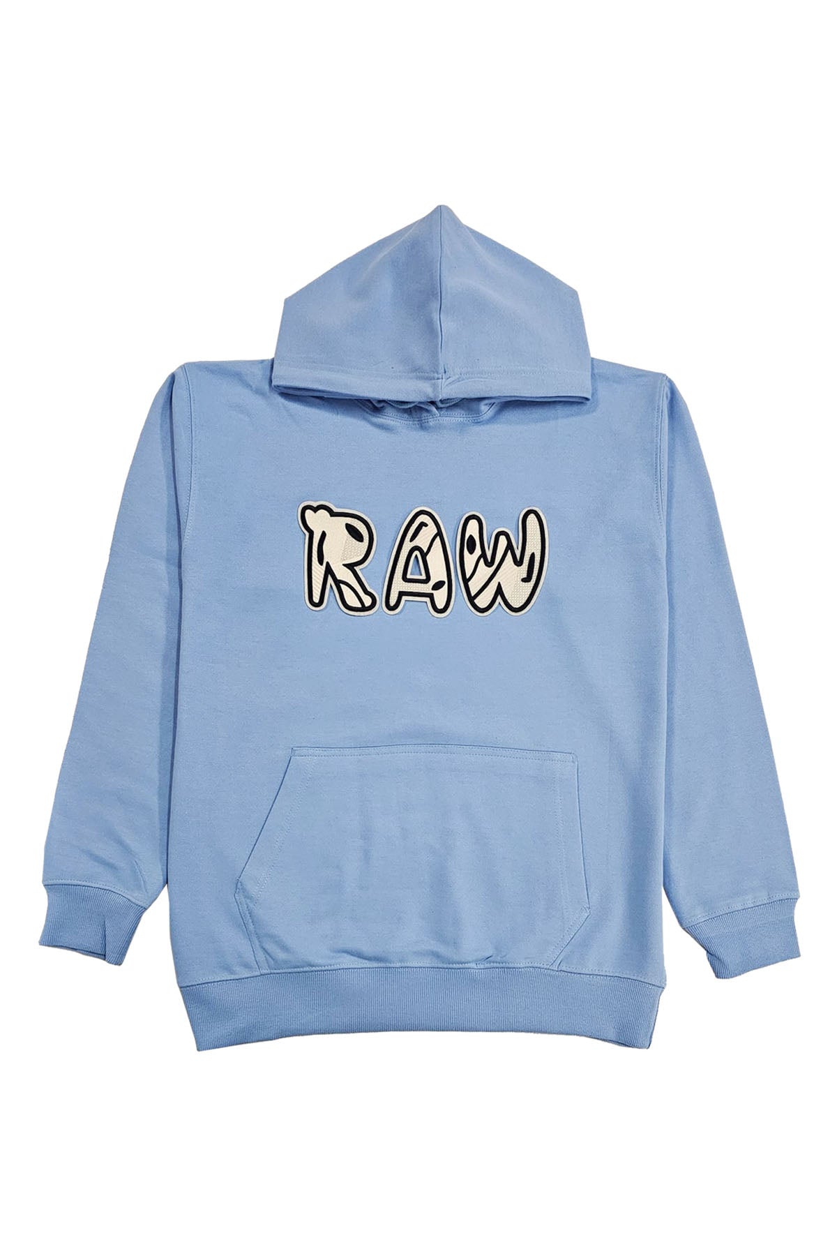 Men 003 RAW Black/White 3D Embroidery Hoodie