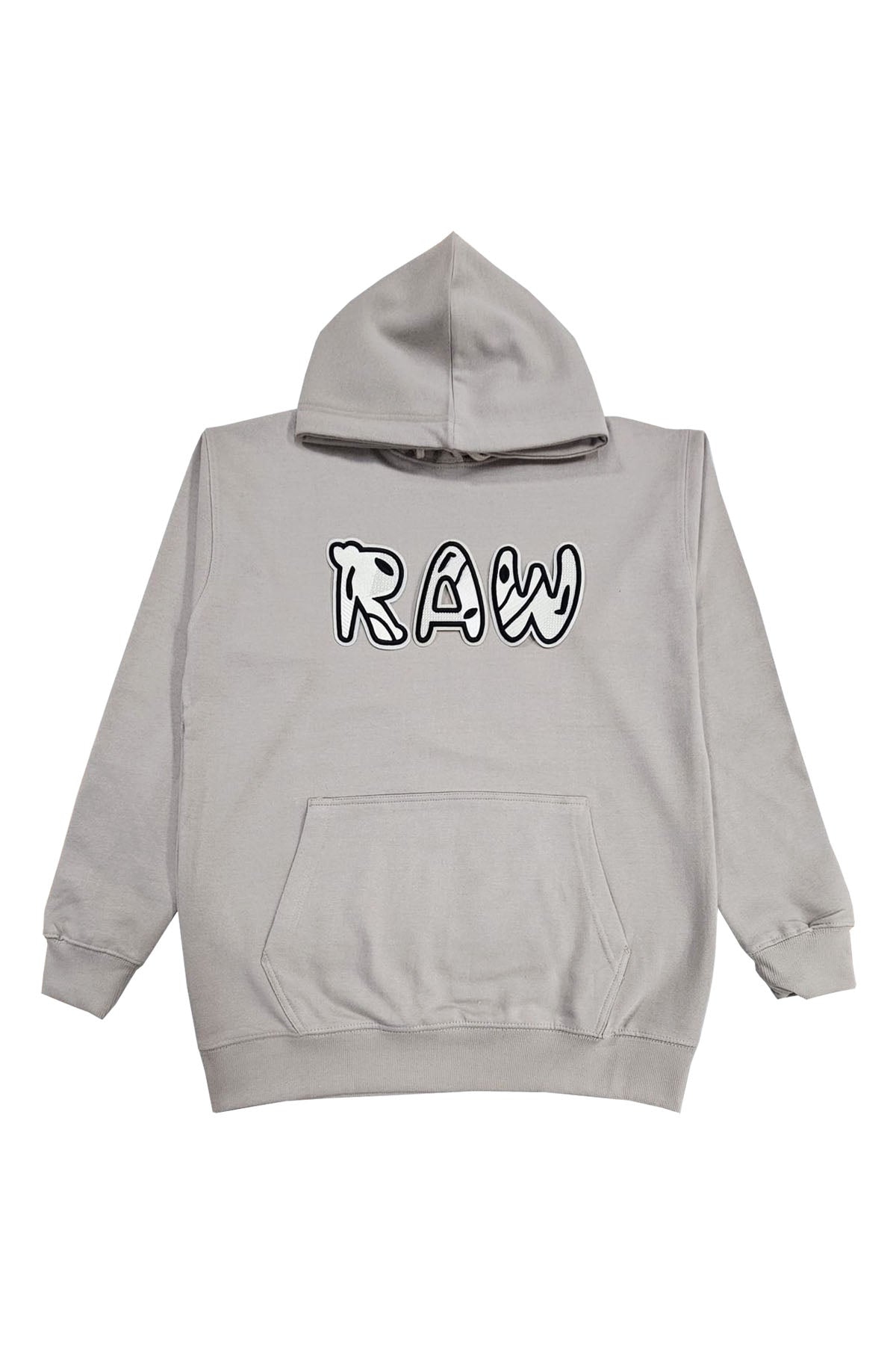 Men 003 RAW Black/White 3D Embroidery Hoodie