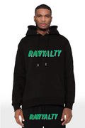 Men 004 RAWYALTY Green 3D Embroidery Hoodie