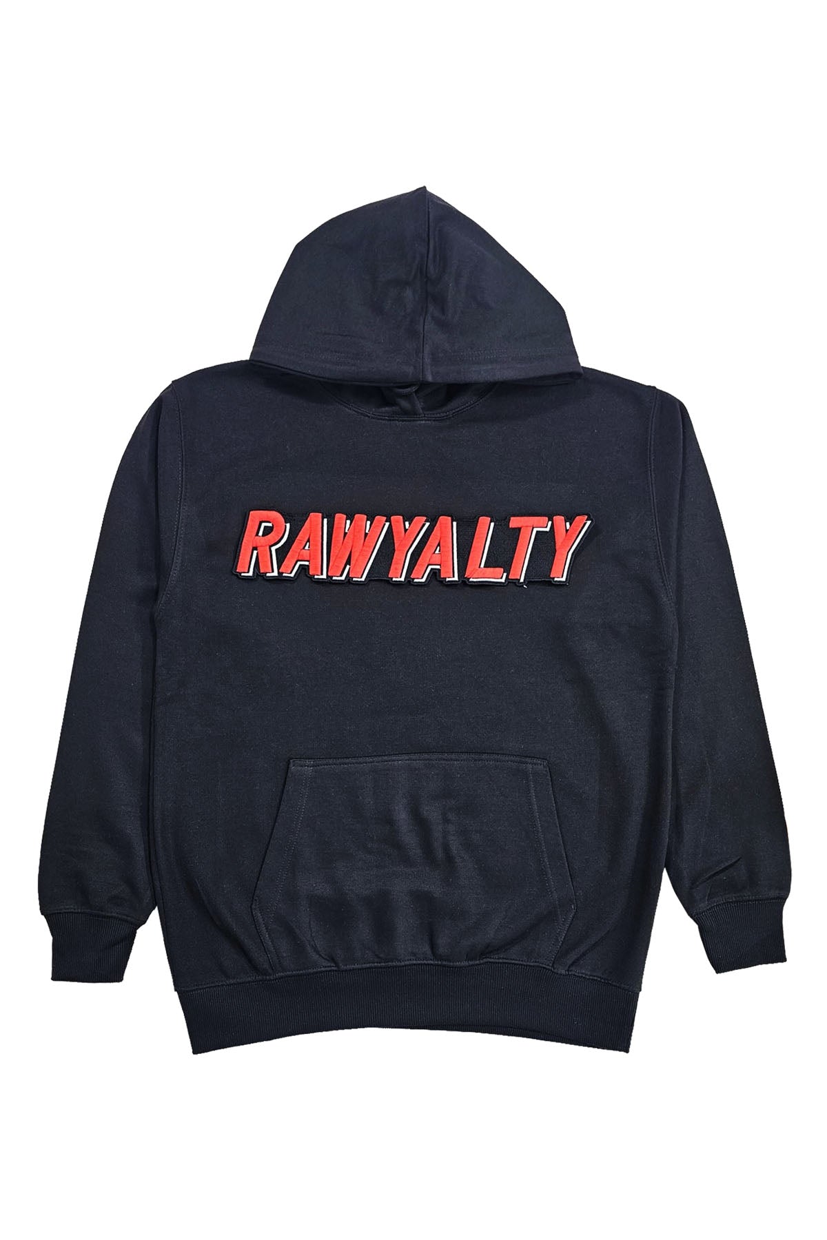 Men 004 RAWYALTY Red 3D Embroidery Hoodie