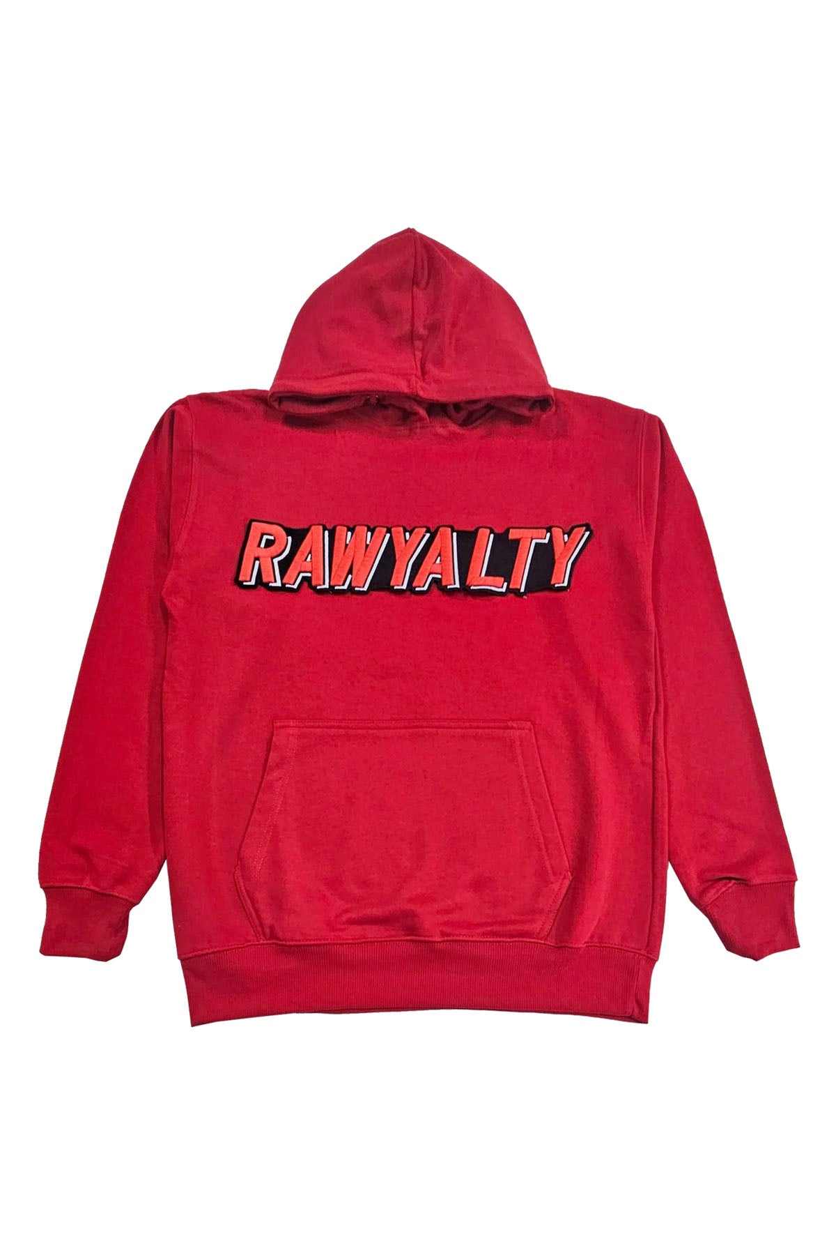 Men 004 RAWYALTY Red 3D Embroidery Hoodie