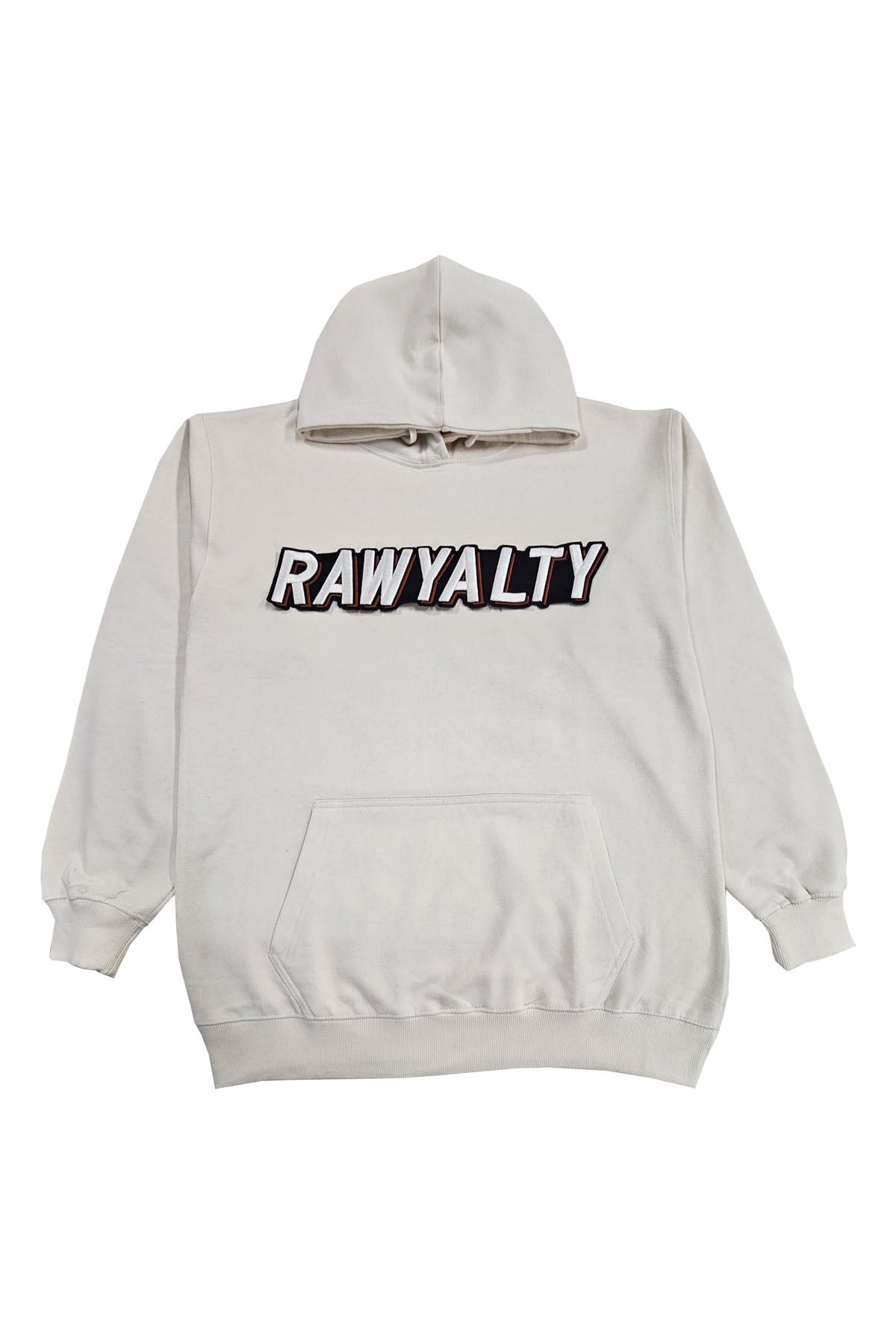Men 004 RAWYALTY White 3D Embroidery Hoodie
