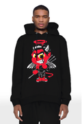 Men Baby Devil RAW Drip Red Chenille Hoodie