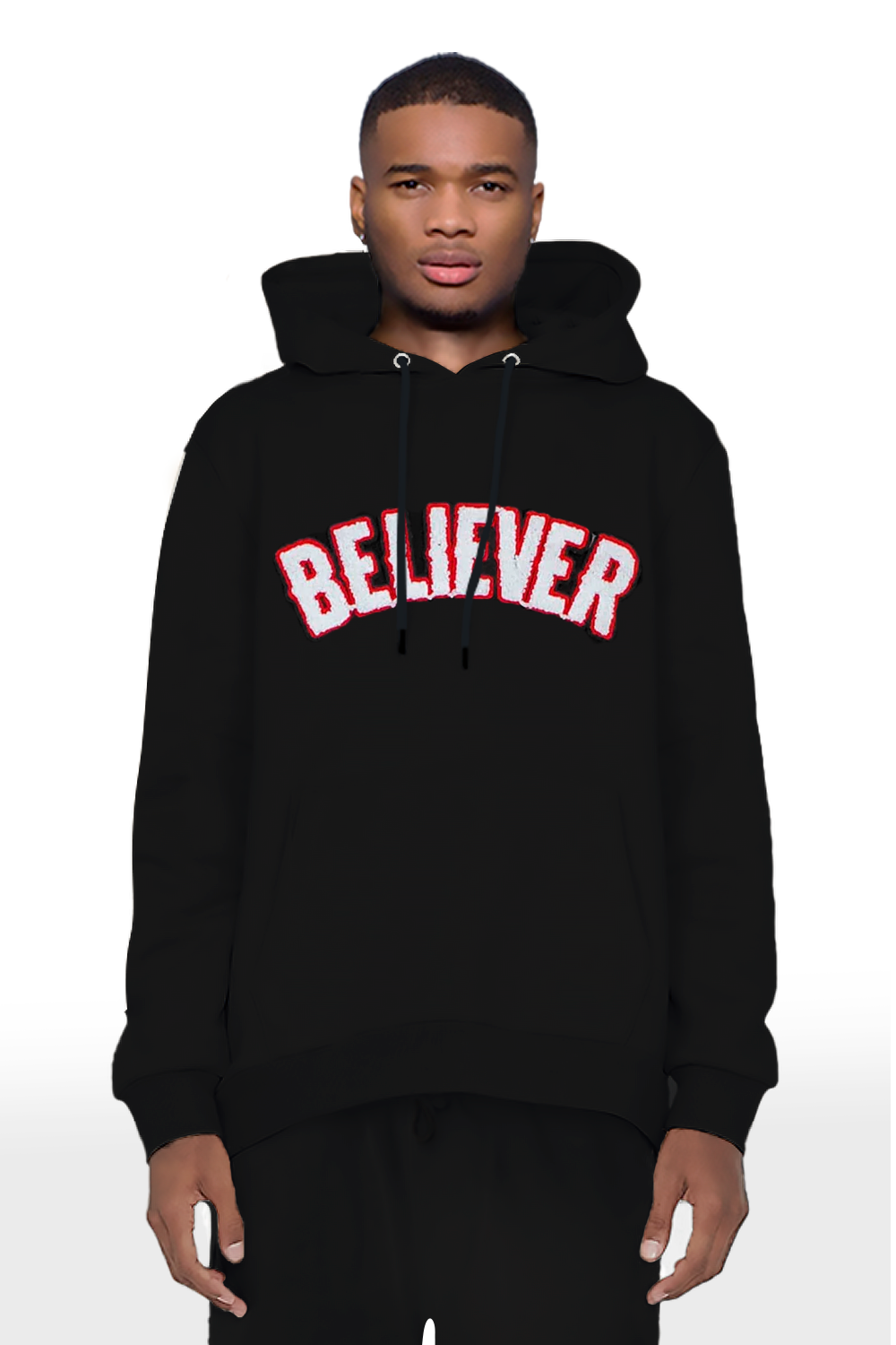 Men BELIEVER Chenille Hoodie