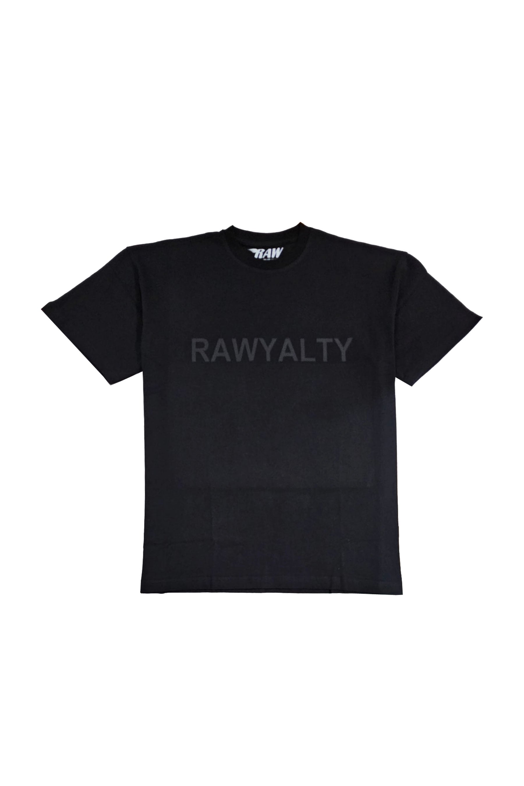 Men 007 RAWYALTY Black Rubberized Oversize T-Shirt