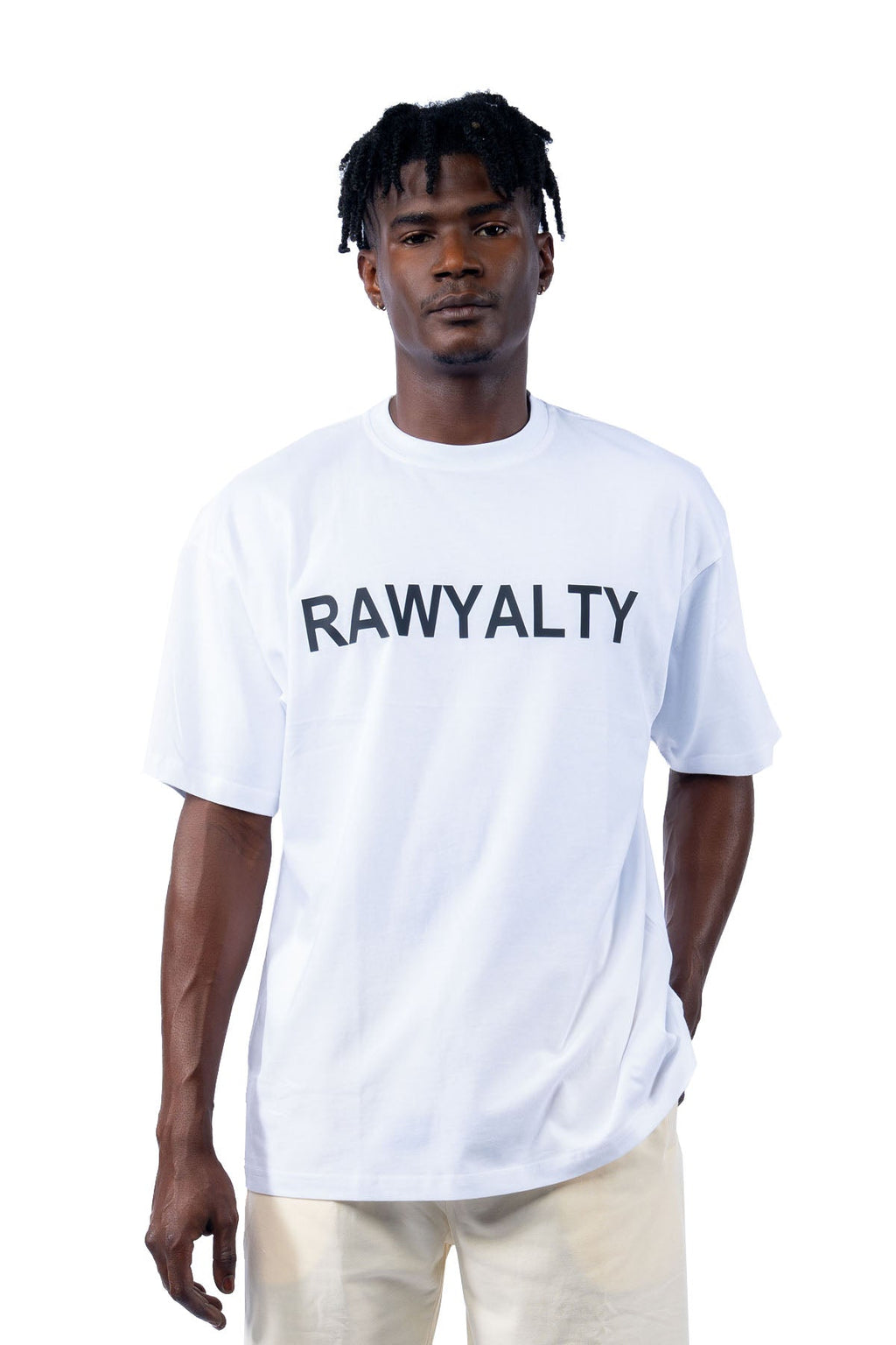 Men 007 RAWYALTY Black Rubberized Oversize T-Shirt